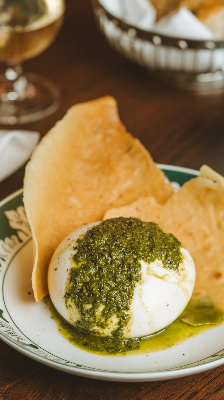 Burrata au pesto